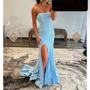 Sparkle my blue strapless prom dress never worn!